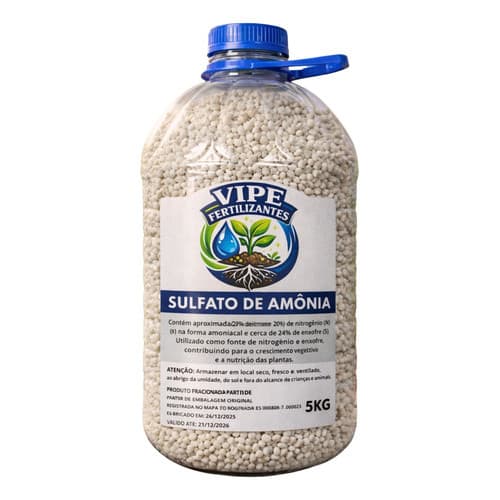 Fertilizante Sulfato De Amônia Granulado Pote 5Kg