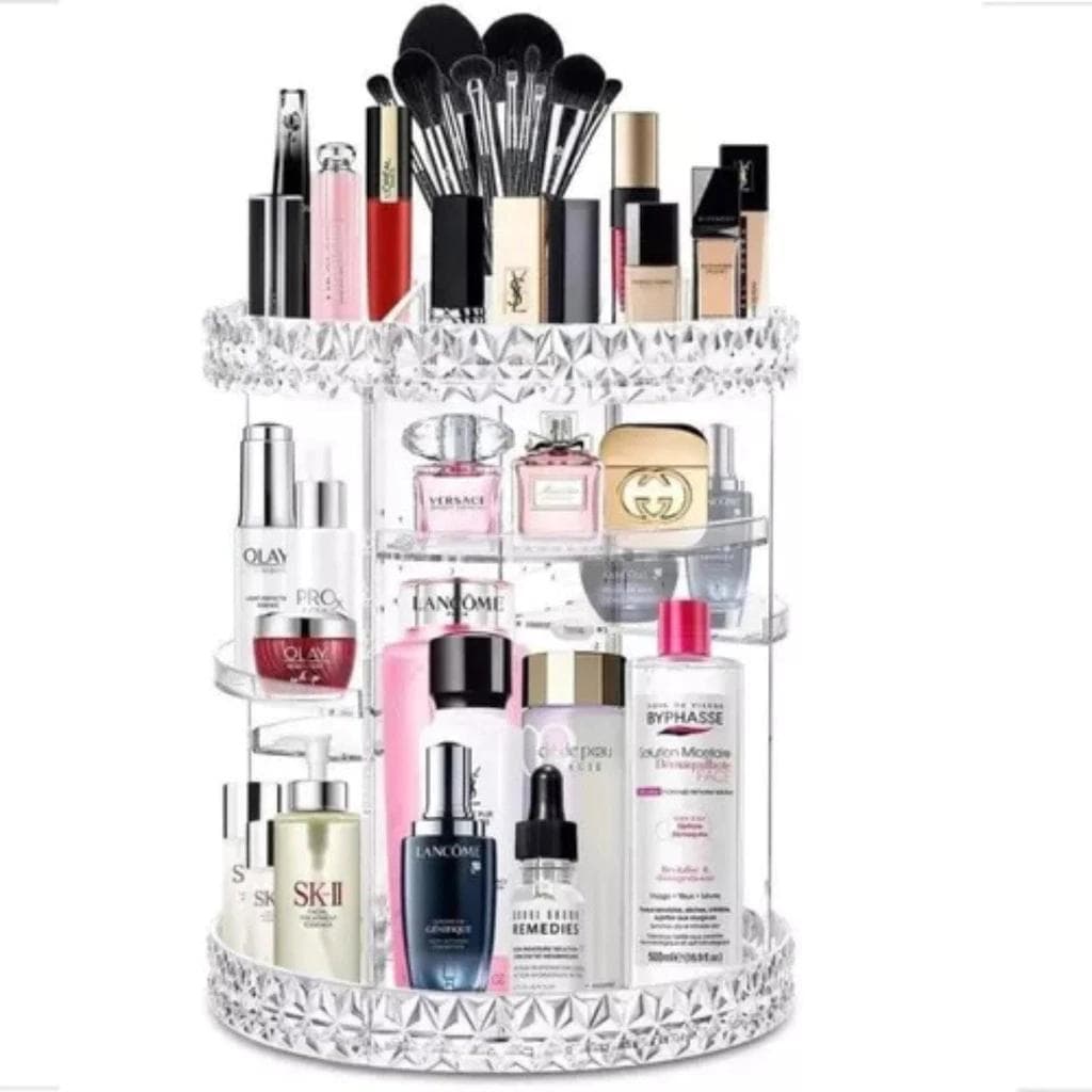 Organizador De Cosmético Maquiagem Acrílico Giratório 360º Giratório Cosmético
