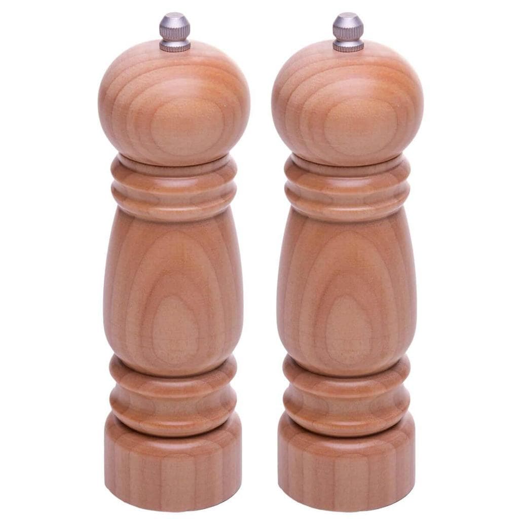 Kit 2 Moedores de Sal Pimenta Nature 5x17cm Bambu Lyor Triturador Temperos Condimentos Cozinha