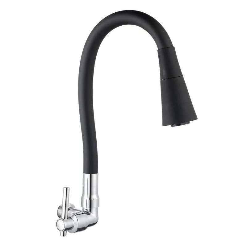 Cone De PulverizaçãO Dupla FlexíVel, Bancada De Cozinha Grande Torneira Vertical Semi Curva Preta