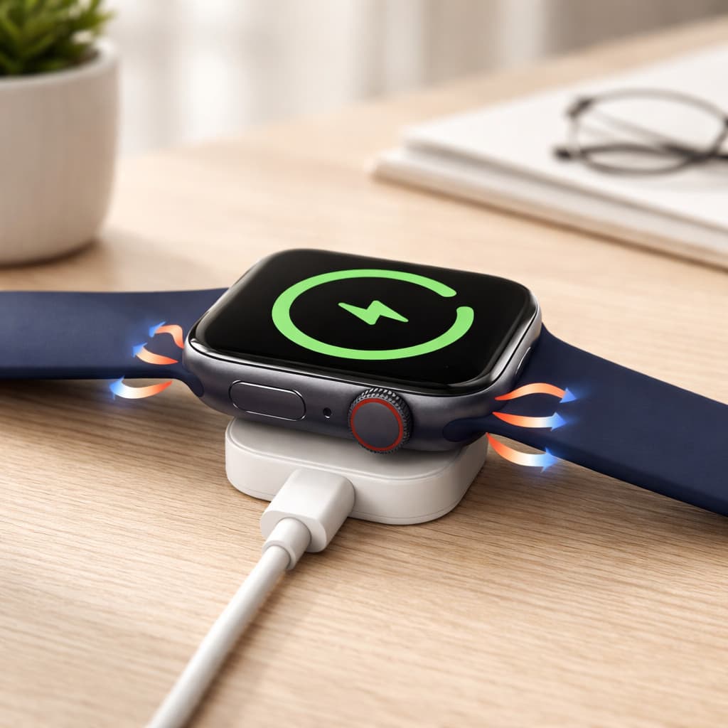 Carregador Magnético por Indução para Smartwatch Compatível com Vários Modelos