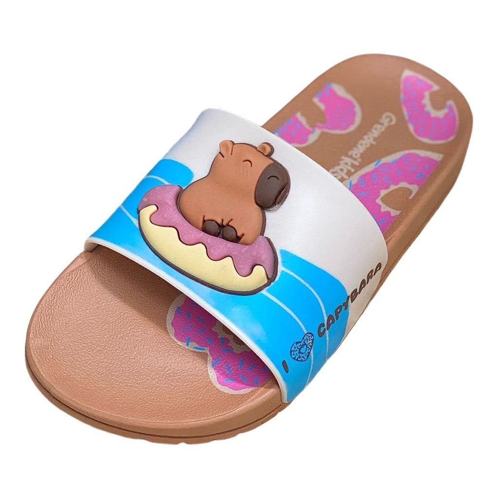 Chinelo Slide Infantil Menina Leve Capivara Grendene Kids