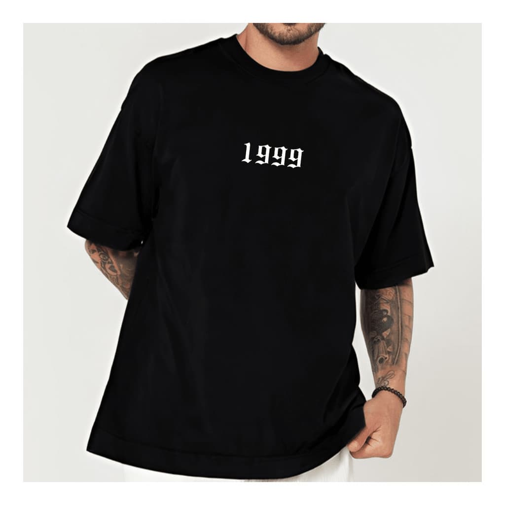 Camiseta Oversized Streetwear Masculina Estampa 1999 Bt063