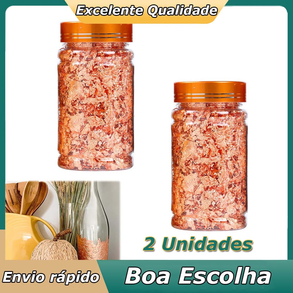Folha de Ouro Rosa 2 Unidades de Multifuncionais Engarrafadas para Arte Folhas de Papel Decorativo para Artesanato