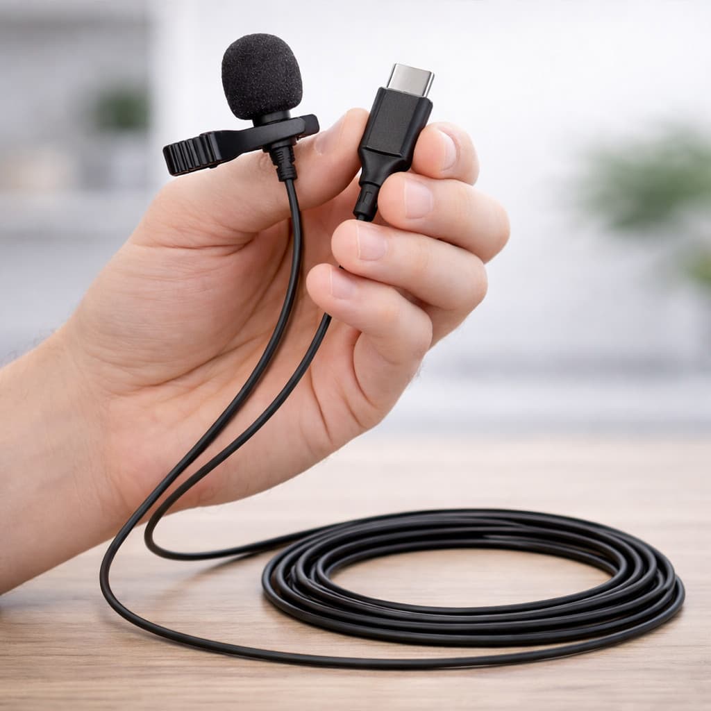 Microfone USB- TIPO C Profissional Inova Para Vídeos e Lives Android