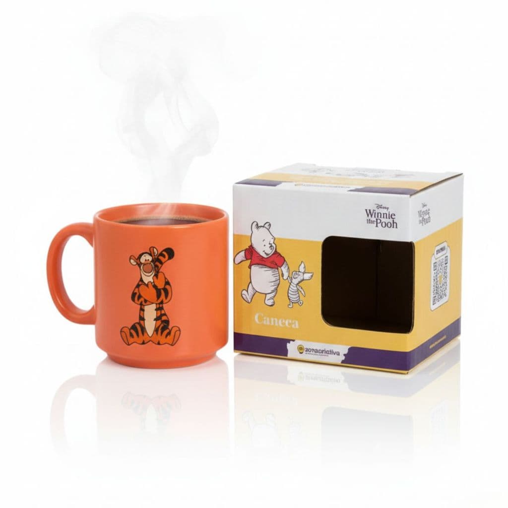Caneca Mini Tina Cerâmica 100ml Tigrão