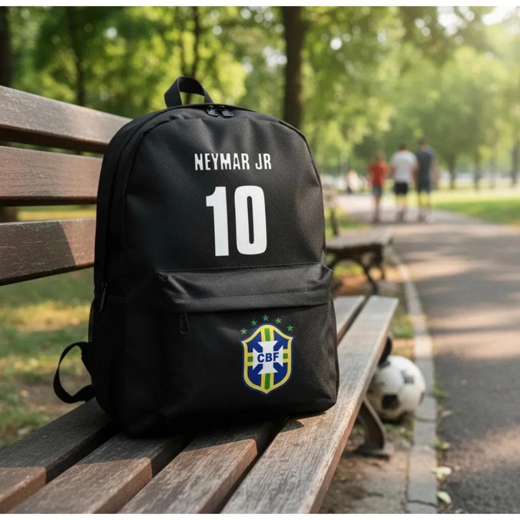 Mochila Escolar Masculina e Feminina Grande Reforçada Para Academia e Para Seu Dia a Dia Futebol Seleção Promoção