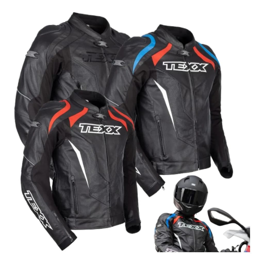 Jaqueta Motociclista Texx Sniper V3 Couro Legítimo Moto Casaco Proteção