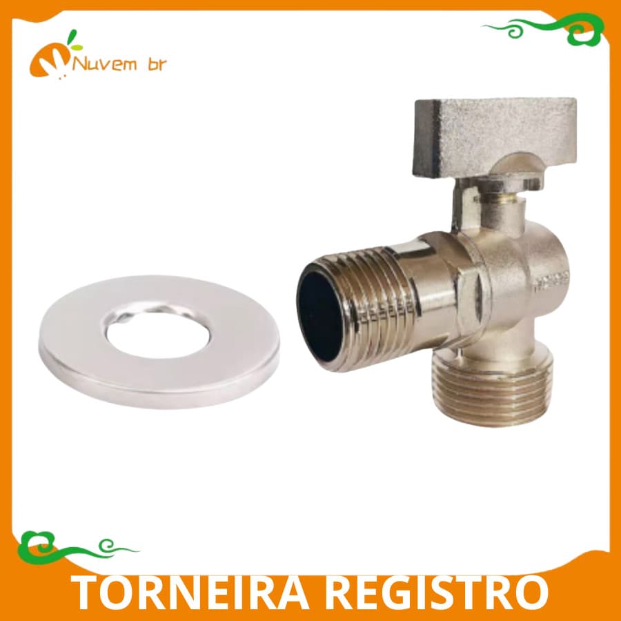 Torneira Registro Maquina Lavar Roupa Louca Jardim  1/2x3/4 Metal SLT-02 - NUVEM