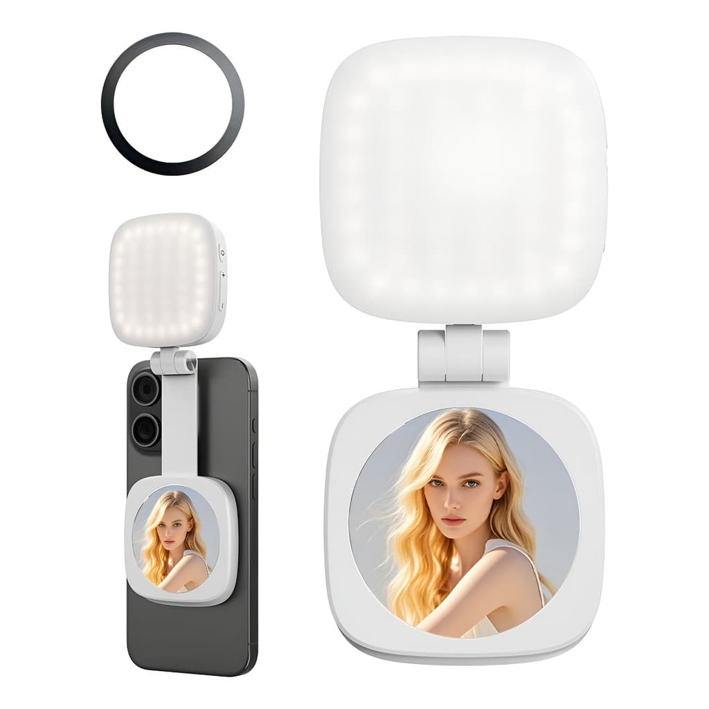 Luz Led Portatil Magnética Para Celular Selfies Con Espelho