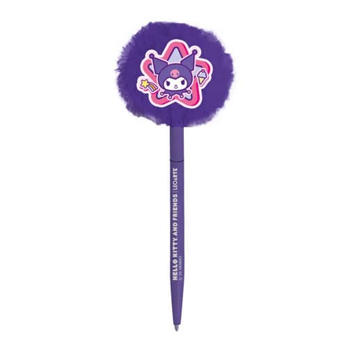 1 Caneta Pompom Kuromi ou My Melody Metal Leoarte Hello Kitty Luxo