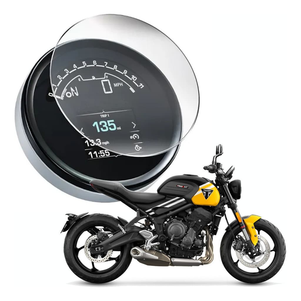 Pelicula de Proteção de Painel Moto Triumph Trident 660 2021 2022 2023 2024 2025 2026 + Kit Limpeza