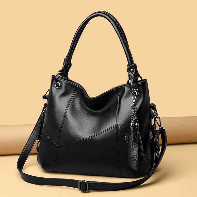 Bolsa de couro genuíno de grande capacidade bolsa de ombro transversal bolsa feminina de meia-idade bolsa mãe 20