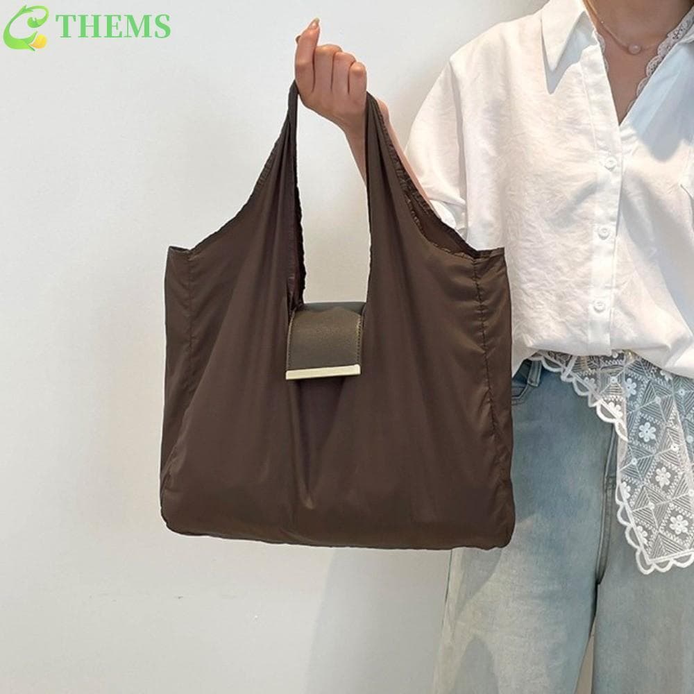 THEMS Mini Sacola De Chaveiro , Compras Dobrável Ecológica Leve , Bolsa Reutilizável Expansível Para
