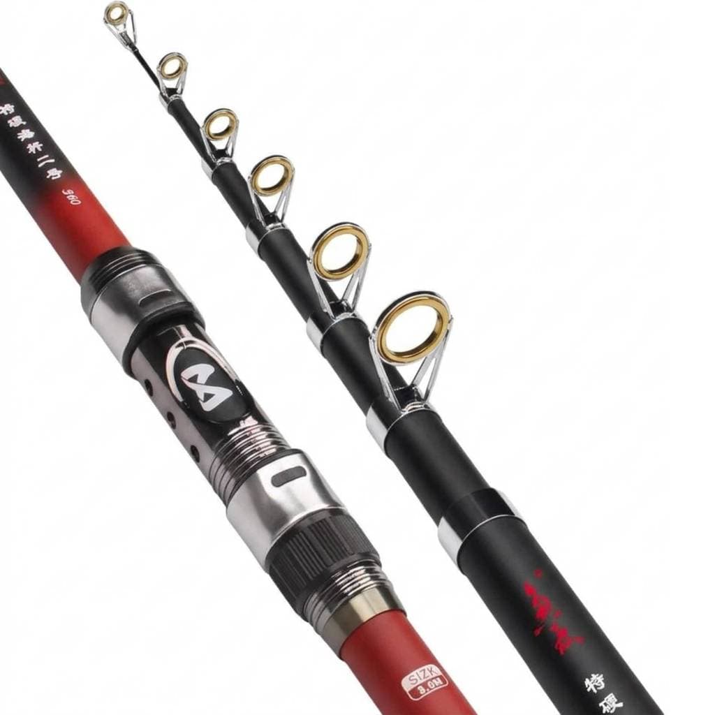 Vara de Pesca Telescópica Molinete Carbono Resistente Ultra Forte 97% carbono 1.8M 2.1M 2.4M 2.7M 3M 3.6