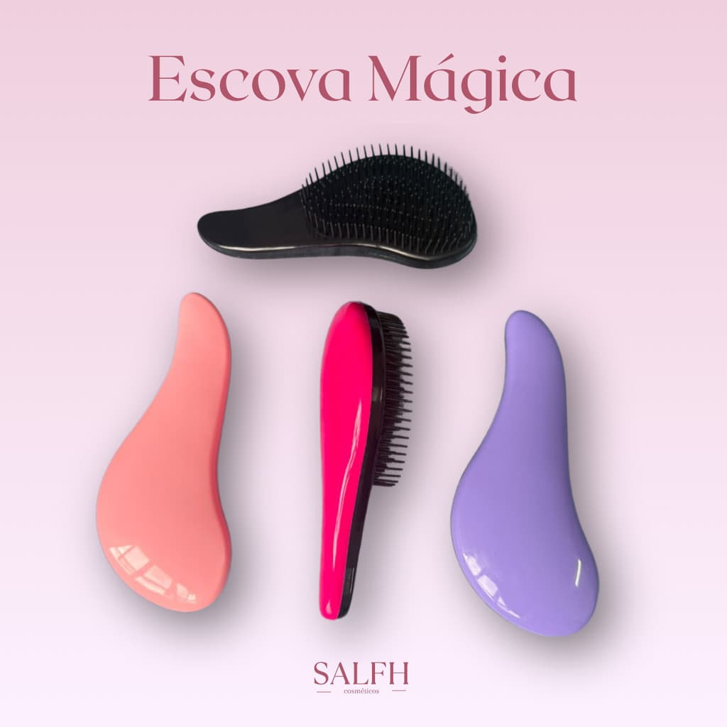 Escova Mágica para Pentear e Desembaraçar o Cabelo Antifrizz para Banho/Penteados Tamanho Mini
