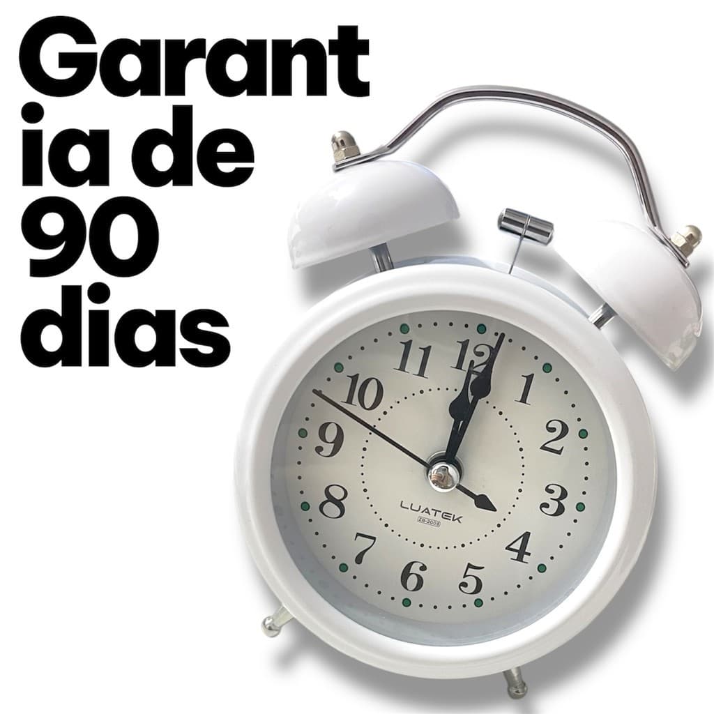 Luatek Relógio Despertador Metal Estilo Antigo Retro Sino Super Alto Pilhas Mesa Portátil