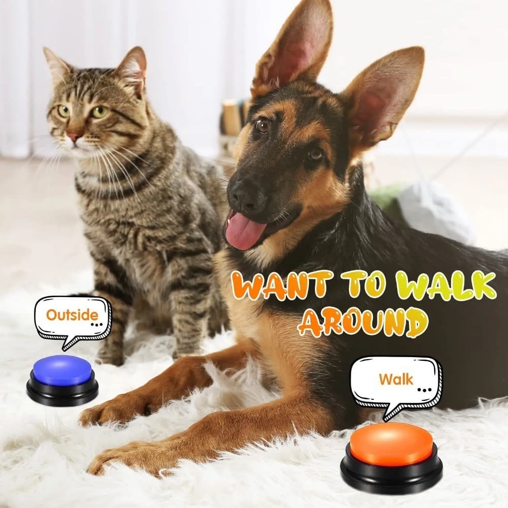 Funny Dog Toys Gravable Pet Travel Talking Starters Botões Falantes Speaking Portable Cute Supplies Comunicação