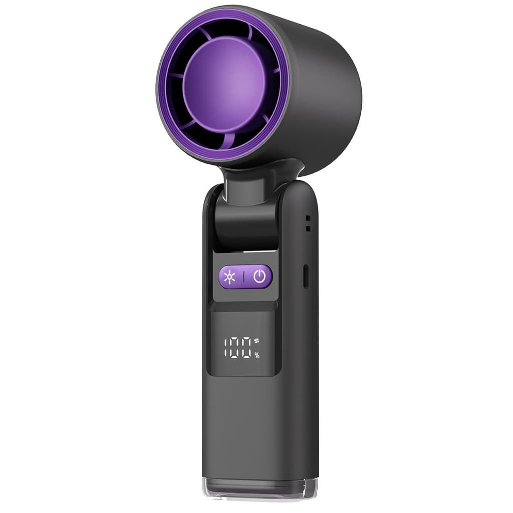Ventilador portátil mini refrigeração display digital 4000mAh Ventilador USB 13000RPM