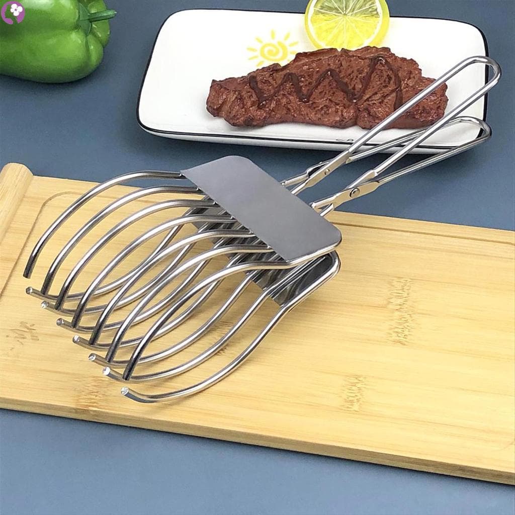 Fatiador De Pão De Aço Inoxidável , Pinça Ajustável Para Corte De Carne Assada , Adequada Uso Doméstico E Profissional