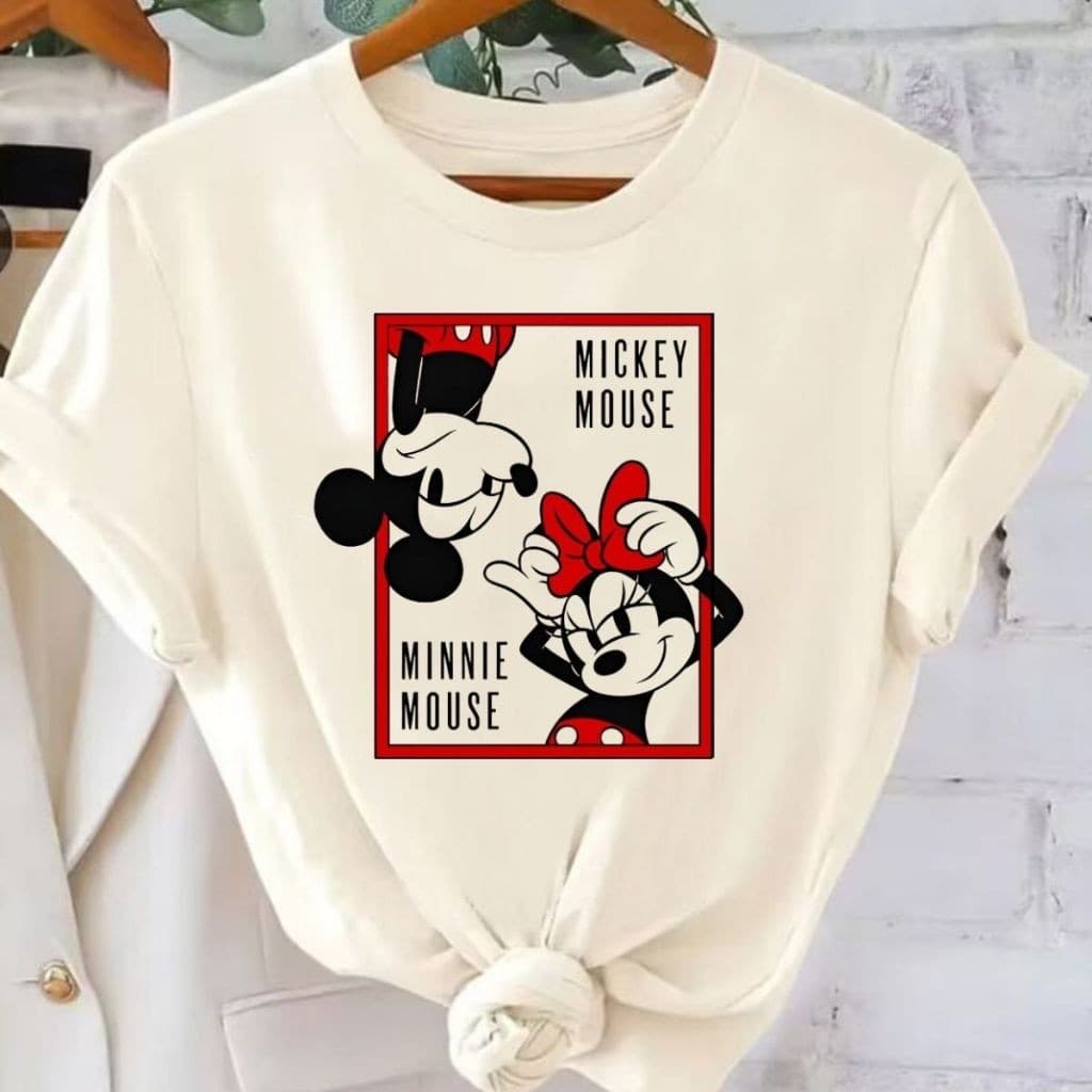 Camiseta Feminina Masculina GEEK   Mickey & Minnie 311) FASHION 100% Algodão