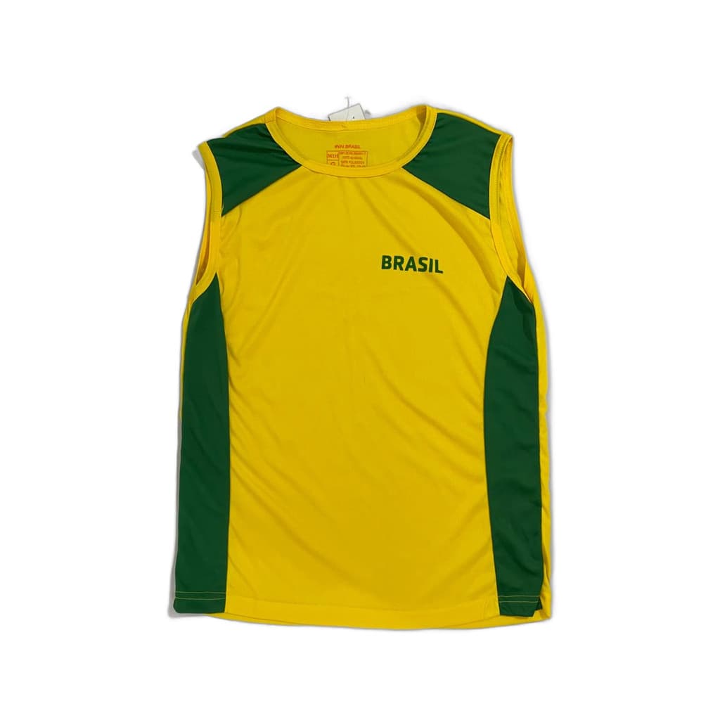 Regata Brasil Masculina Adulto – Cores da Seleção, Tamanhos G e GG