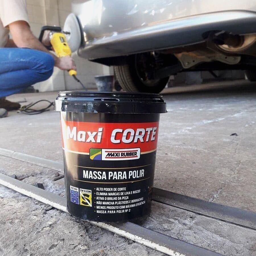 Massa De Polir Nº 2 Maxi Rubber Automotiva Polimento 1kg Maxi Corte