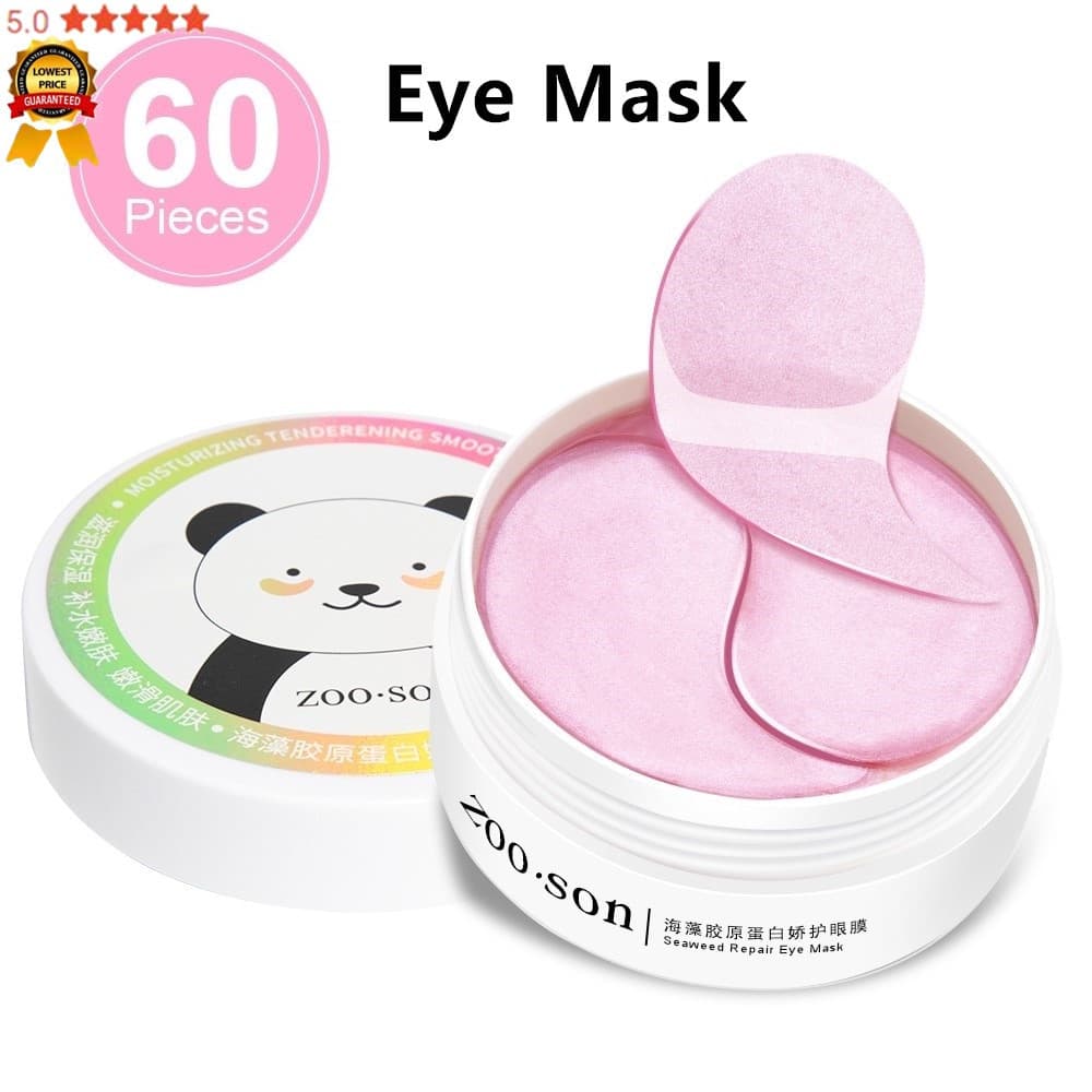 60pcs Patches de Olho de Colágeno Removem Olheiras Removem Bolsas nos Olhos Firmador Hidratante Máscara de Gel Anti-ruga
