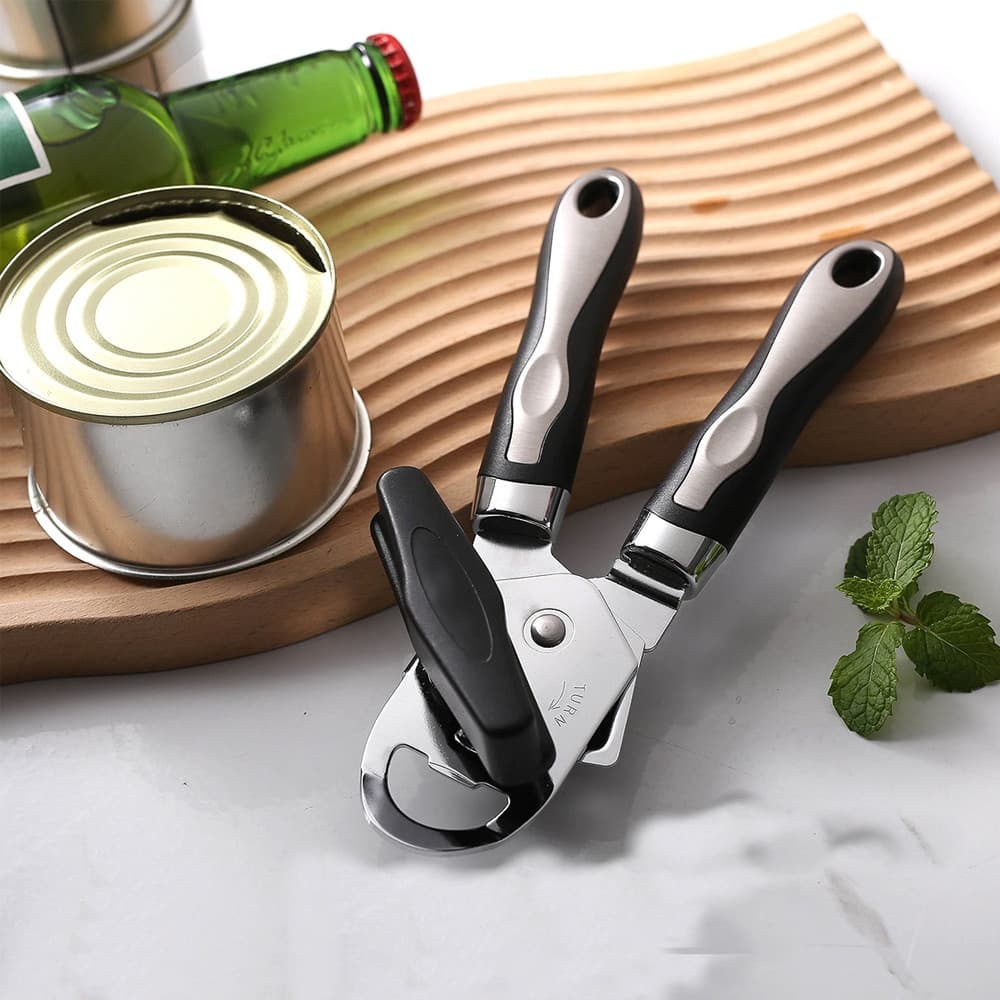 Abridor de Latas Profissional com Cortador de Aço Inox e Cabo Antiderrapante Bomvink