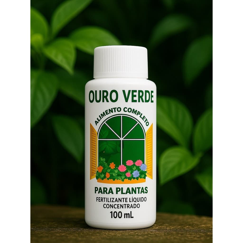 Adubo Fertilizante 100ml Líquido Ouro Verde  para Plantas e Flores