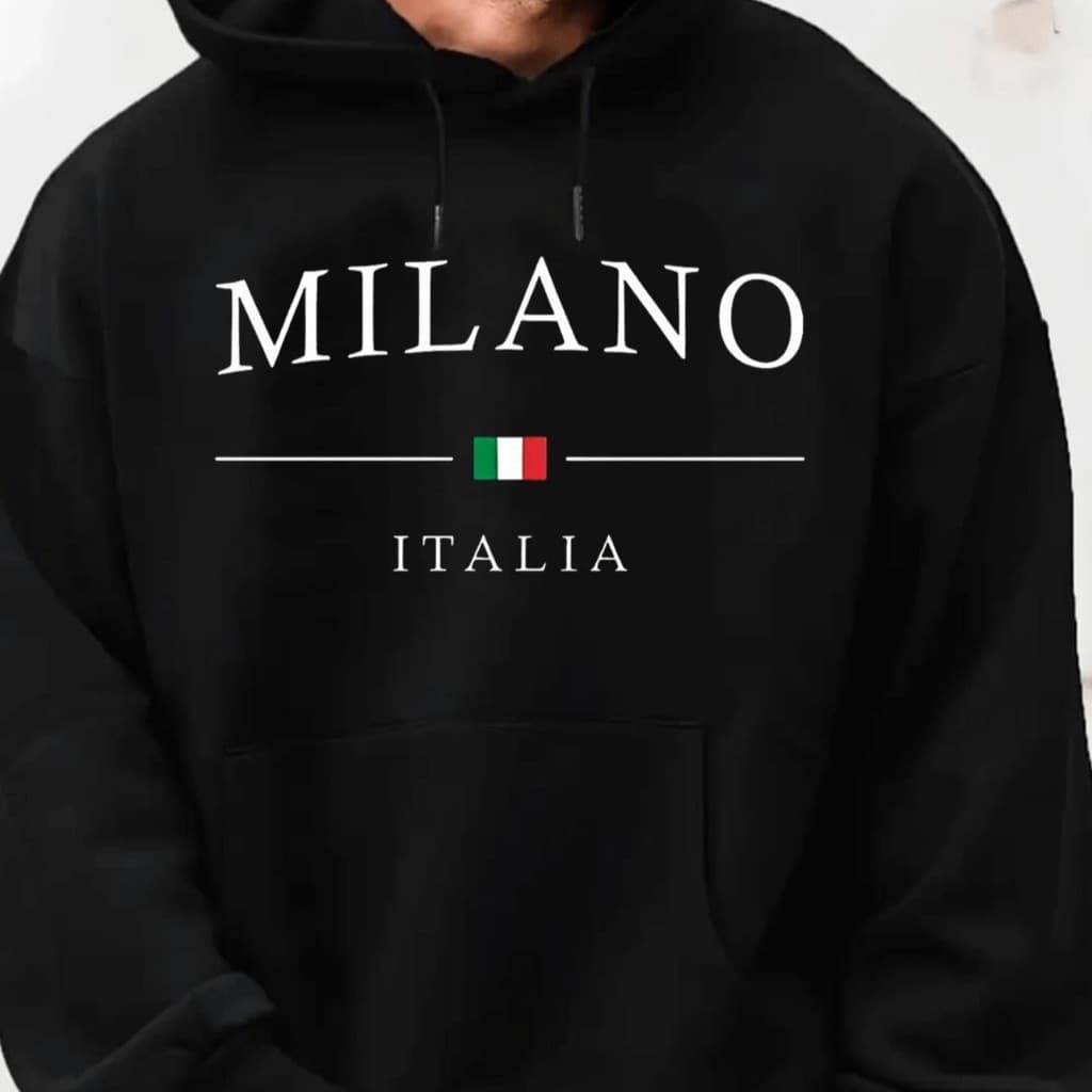 Blusa de Frio Moletom Milano Canguru Unissex Feminino e Masculino Casaco com Capuz Com Cordão Moleton Algodão