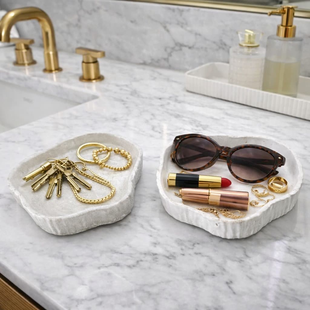 2 Porta Objetos Decorativo Luxo para Decoração Sofisticada