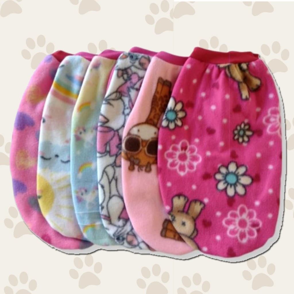 KIT 2 Roupas Cachorro PET Macho Fêmea Tamanho 1,2,3 e 4 Roupinhas Tecido Macio Confortável Estampas Desenho