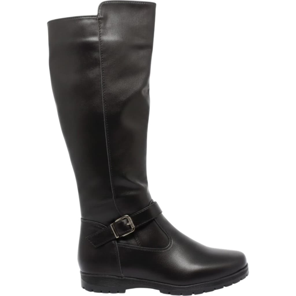 Bota Feminina Casual  Dia a Dia Passeio Com Detalhe Em Fivela Conforto Montaria Mooncity 71127