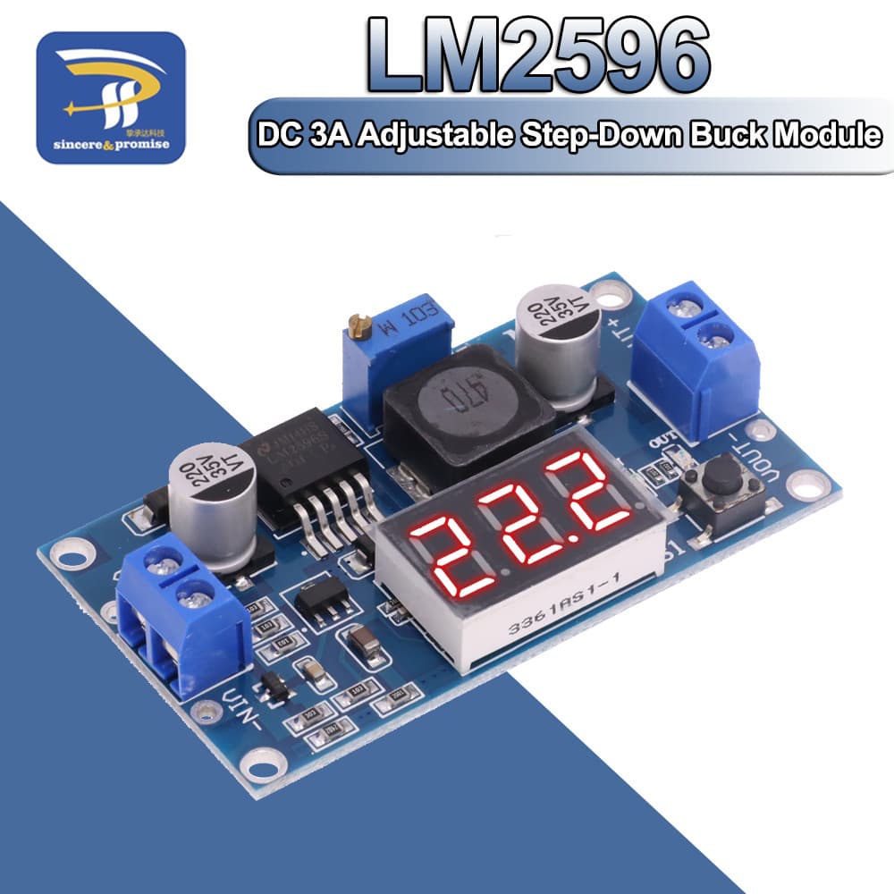 LM2596 DC Step Down Conversor Regulador De Tensão Display LED Voltímetro 4.0 ~ 40 A 1.3-37V Adaptador Buck Fonte De Alim