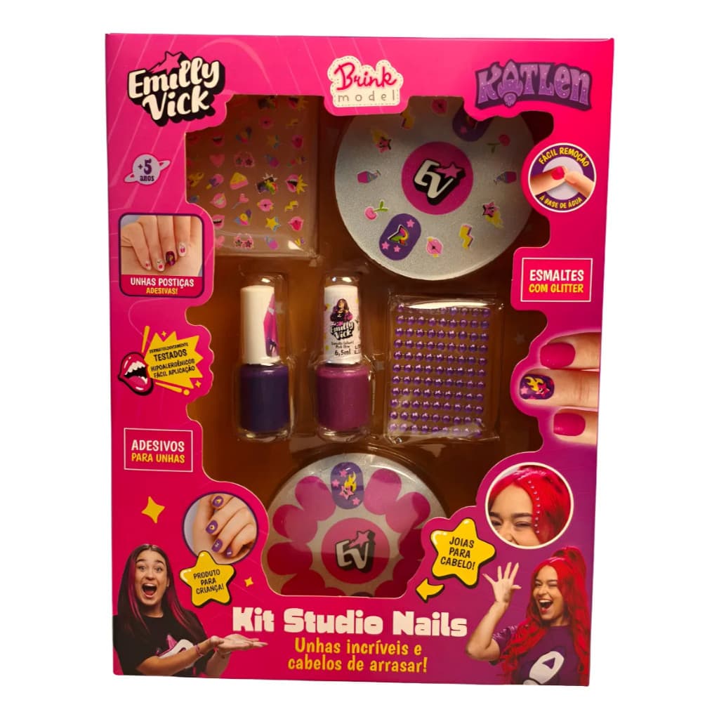 Kit Studio Nails Emily Vick - Brink Model - Dos Rosa