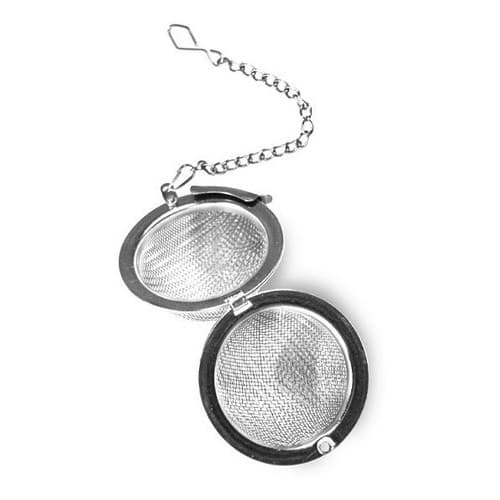 Infusor Inox Para Chá Mini Peneira Coador Ervas Individual Preto