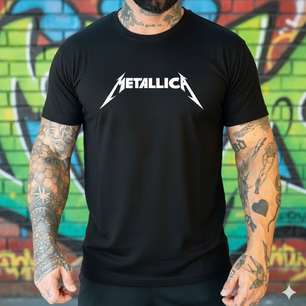 Camiseta Banda Rock Metallica Iron Maidein ACDC Megadeth Pantera Black Sabbath Motorhead Linkin Park