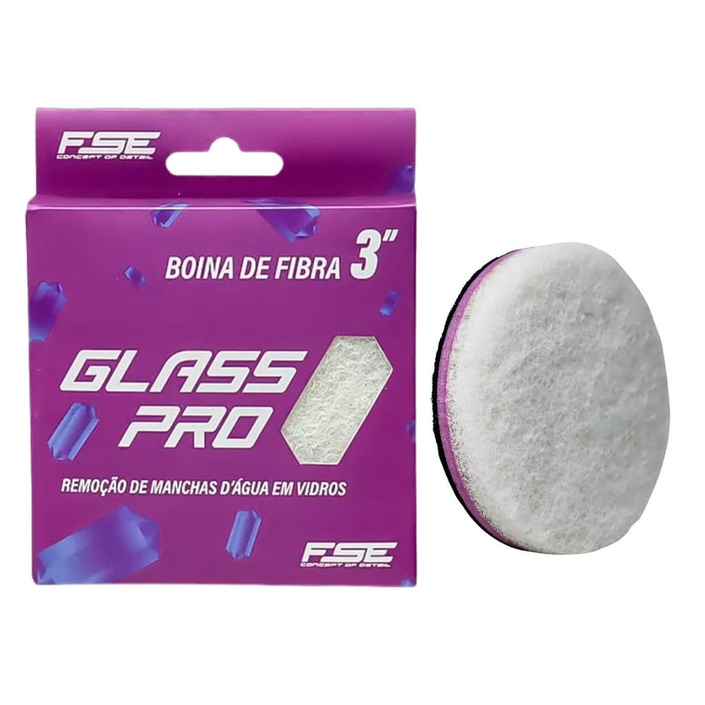 Boina de Fibra FSE Remoção de Manchas Vidro 3" Glass Pro