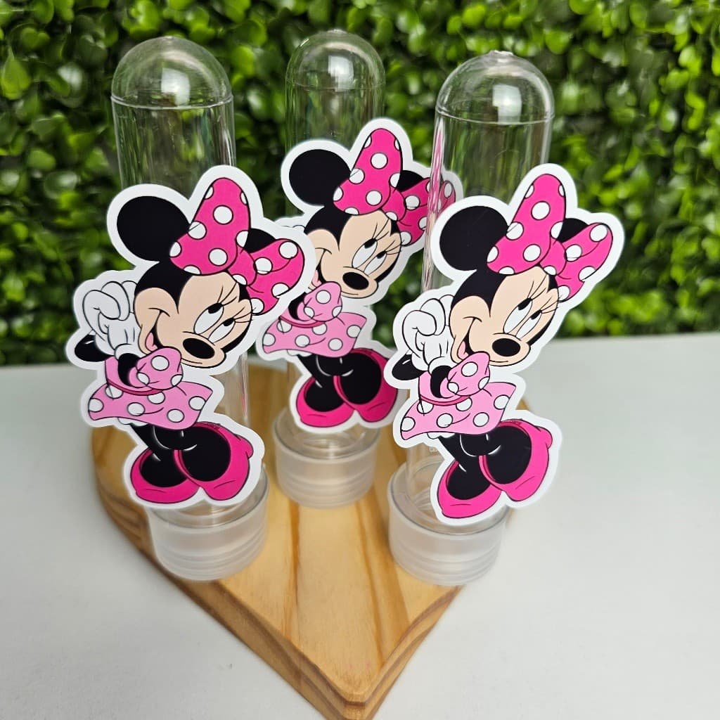 Apliques Tag Para Tubete MINNIE ROSA - Festa infantil - Aniversário - Lembrancinha