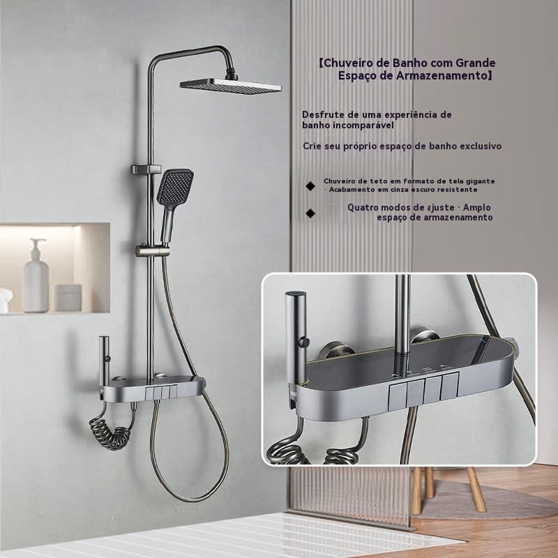 Chuveiro De 4 Temperaturas Relaxante E Resistente Com Design Moderno Para Banheiro Elegante
