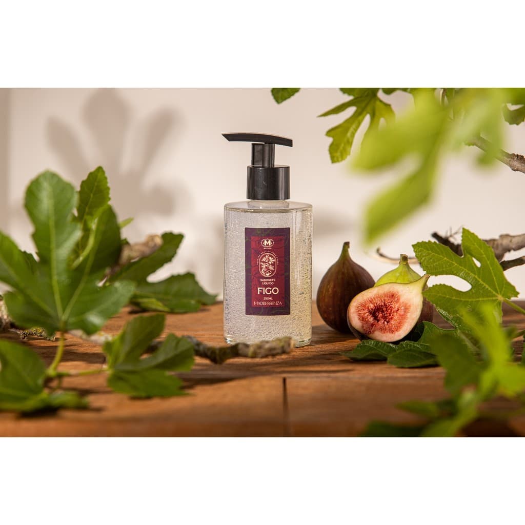 Madressenza Sabonete Líquido Figo Premium 250ml Hidratante Suave Para Mãos e Corpo