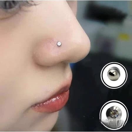 Brincos Magnéticos Piercing Zircônia Cúbica Tragus Nariz Parafuso Prisioneiro TVZ3
