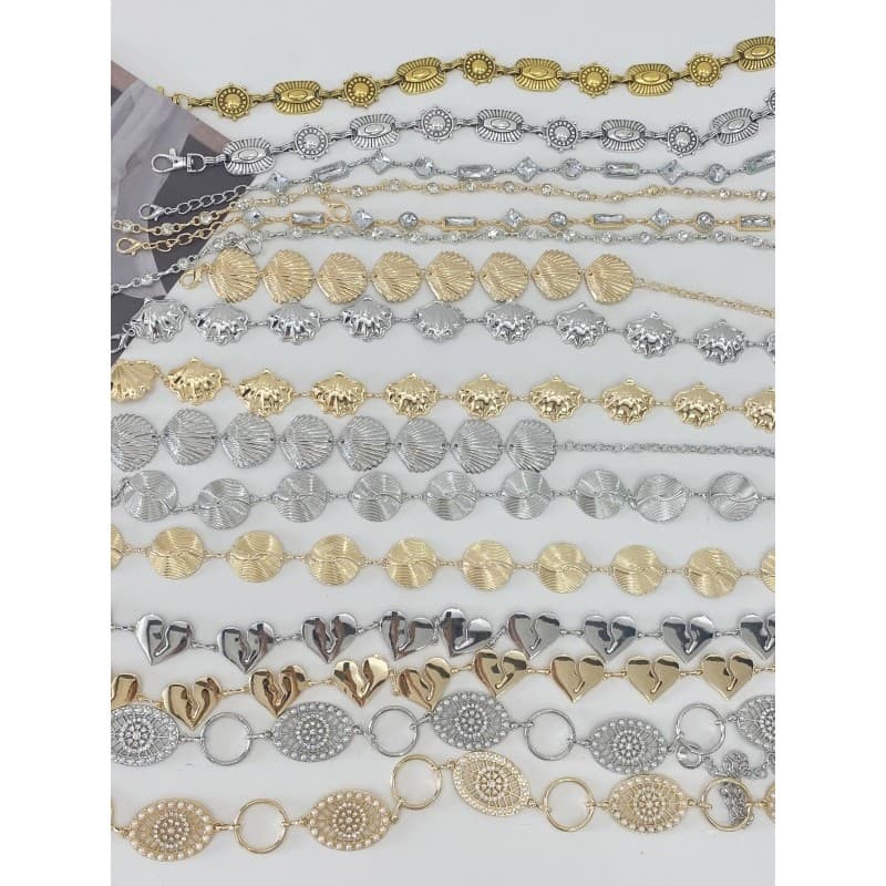 Corrente de cintura feminina decorativa cinto fino simples combinando vestido prata estilo étnico corrente de ferro moda