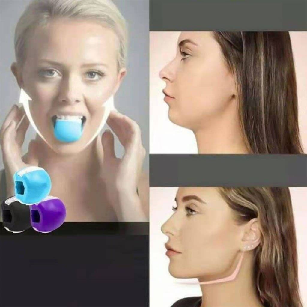 Dispositivo de treinamento de bola de Yoga Facial mordida força bola boca exercício muscular Fitness pressão relaxamento