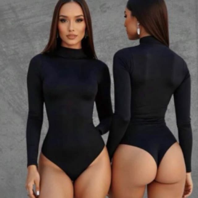Blusa Camiseta Bodi Bori Body Manga Longa Quadrado Suplex Premium Roupa Feminina Bloguerinha