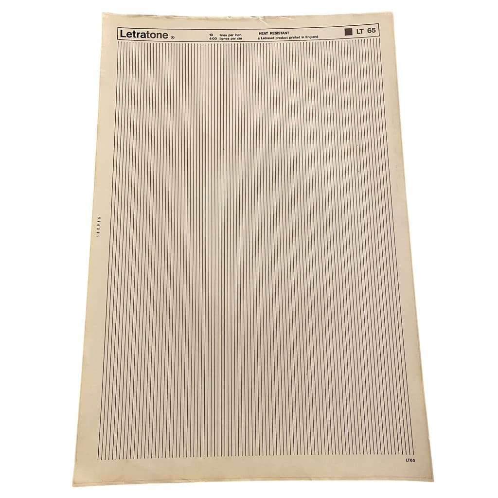 Letraset Letratone Folha 25 X 38cm Retícula Adesiva LT65
