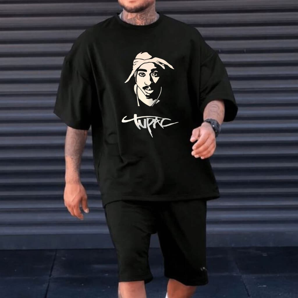 Camiseta Oversized Streetwear Tupac camisa