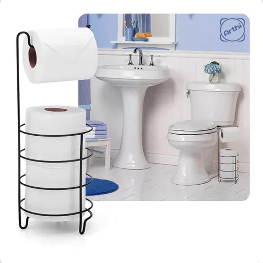 Porta Papel  Higiênico Para 3 Rolos Suporte Banheiro