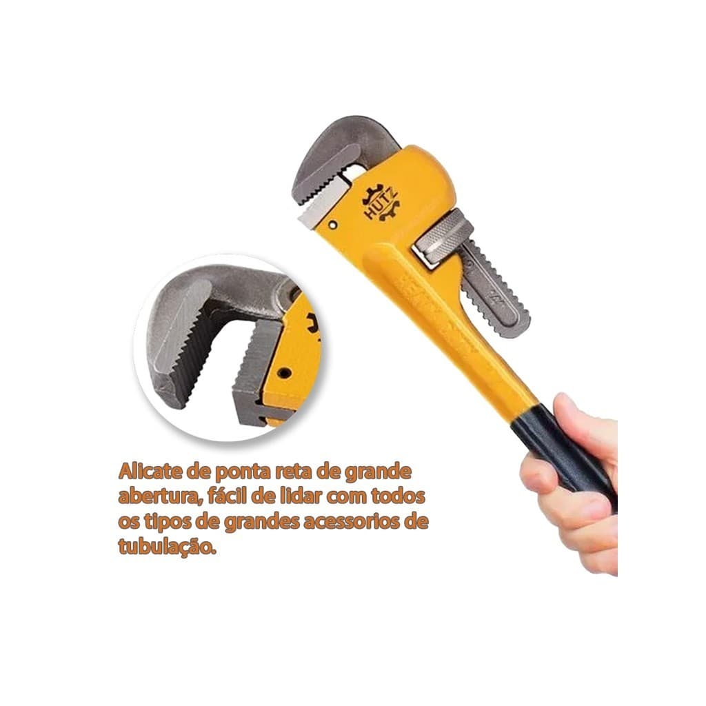 Chave Tubos Grifo Canos Tubulações Encanamento 10'' Ferro e aço 24,5CM X 5,7CM X 2CM Salte Oficial